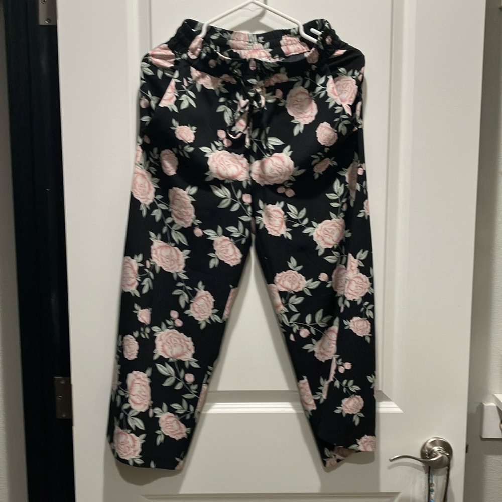 Kenzie Wide Leg High Rise Floral Pants